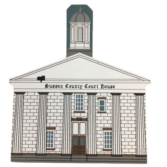 Cat's Meow Vintage 1991 Newton New Jersey Sussex County Court House NJ Signed - Picture 1 of 6